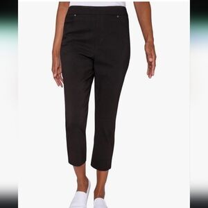 Mario Serrani Italy Black Cropped Stretchy Pants Size S